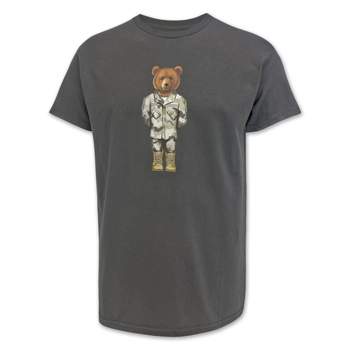Crew Dog Air Force Uniform Bear T-Shirt (Charcoal)