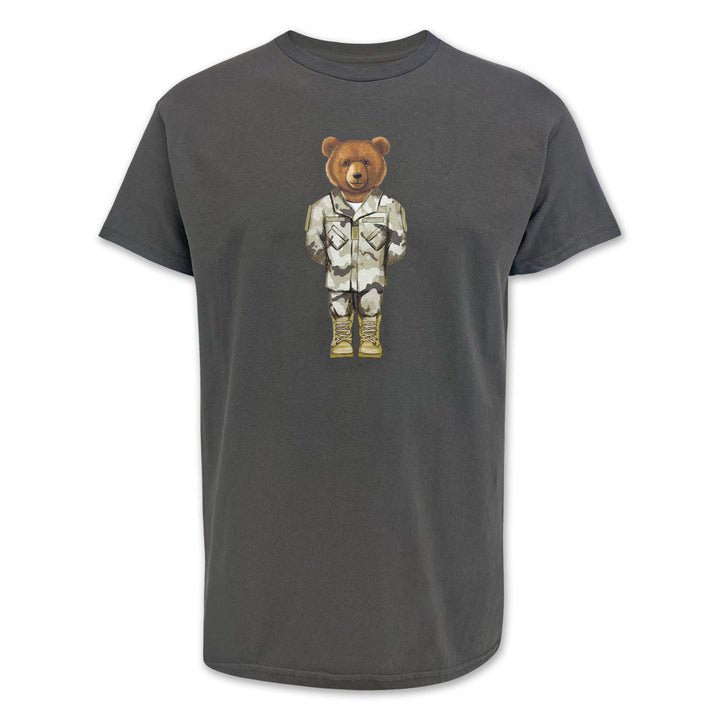 Crew Dog Air Force Uniform Bear T-Shirt (Charcoal)