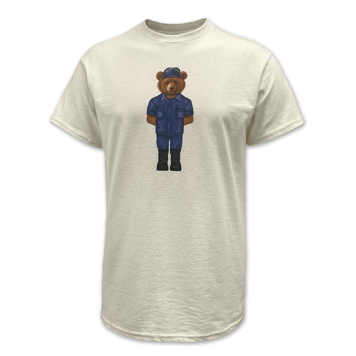 Crew Dog Coast Guard Uniform Bear T-Shirt (Cream)
