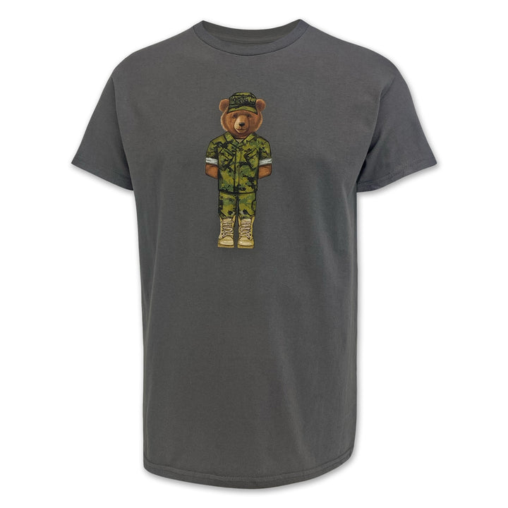 Crew Dog Marines Uniform Bear T-Shirt (Charcoal)