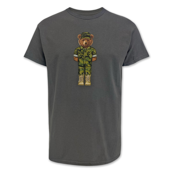 Crew Dog Marines Uniform Bear T-Shirt (Charcoal)