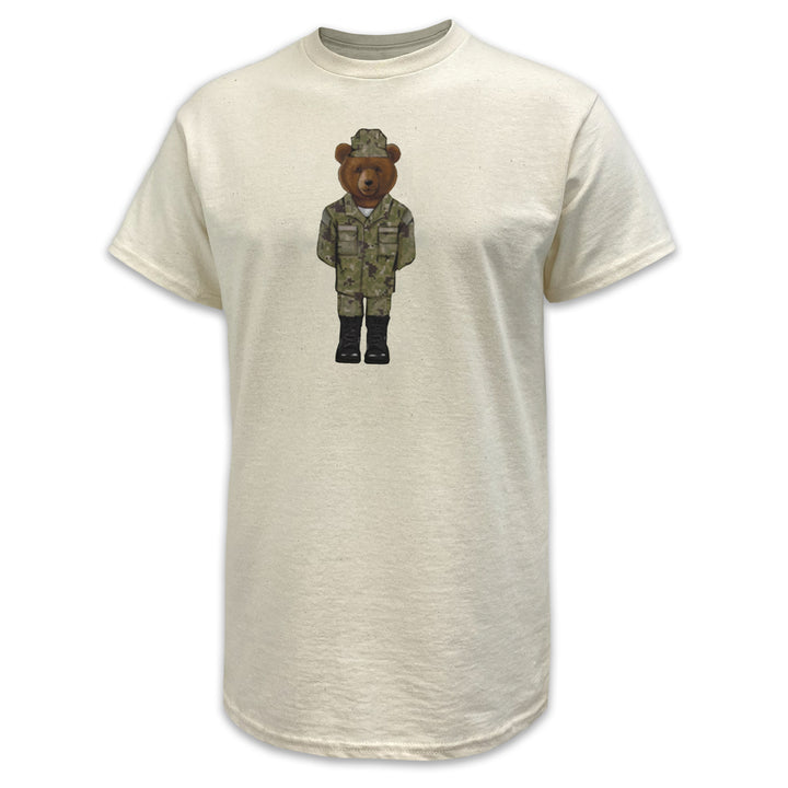Crew Dog Navy Uniform Bear T-Shirt (Cream)