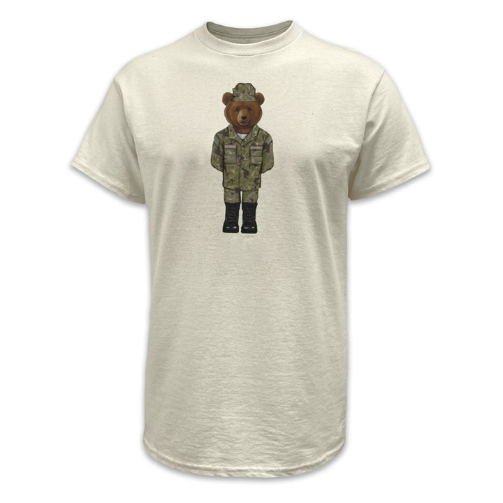 Crew Dog Navy Uniform Bear T-Shirt (Cream)