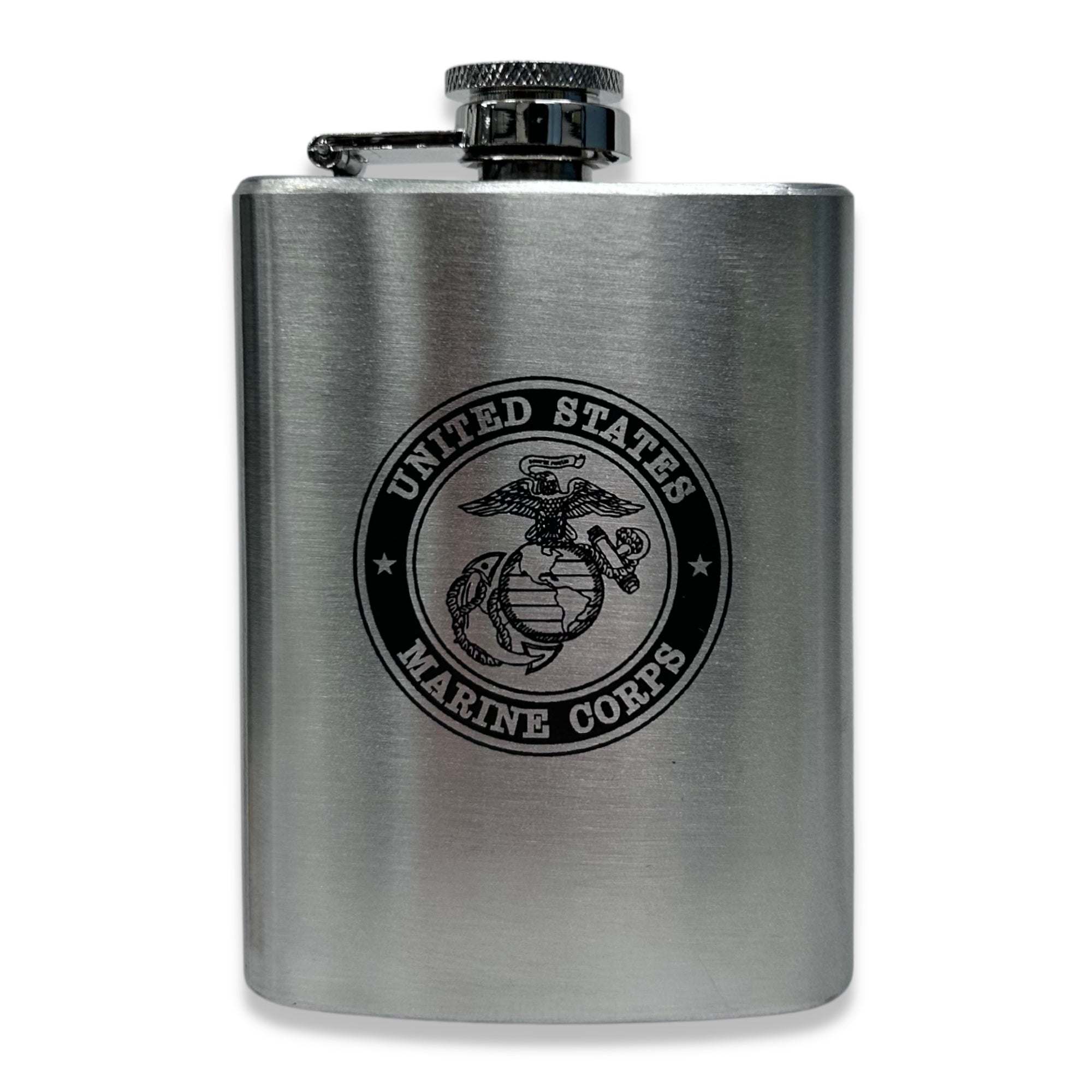 Marines EGA 4oz Pocket Stainless Steel Canteen