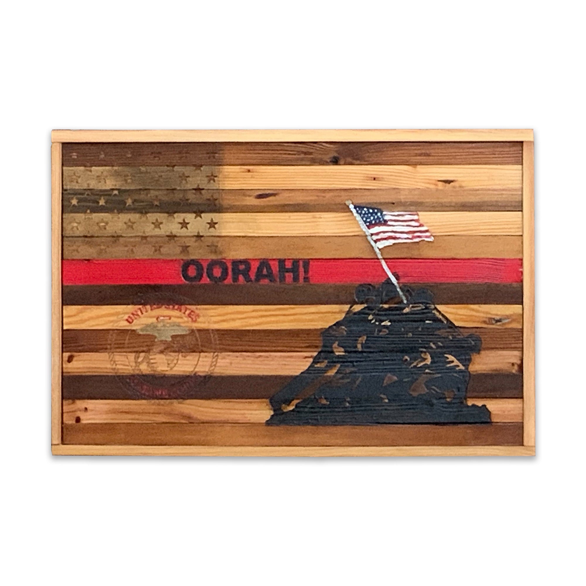 IWO JIMA Barnwood Flag (Small)*