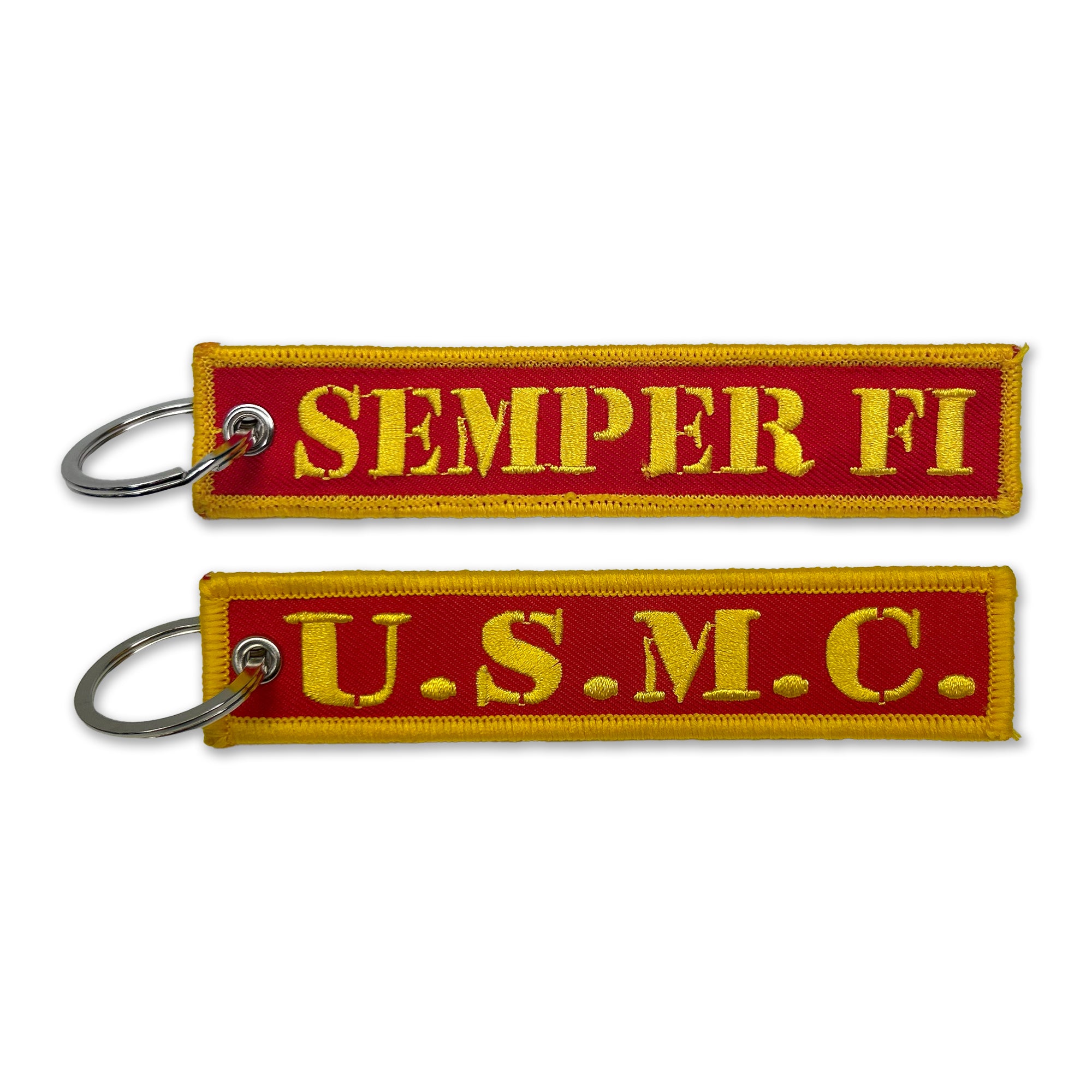 USMC Semper Fi Double Sided Embroidered Key Chain