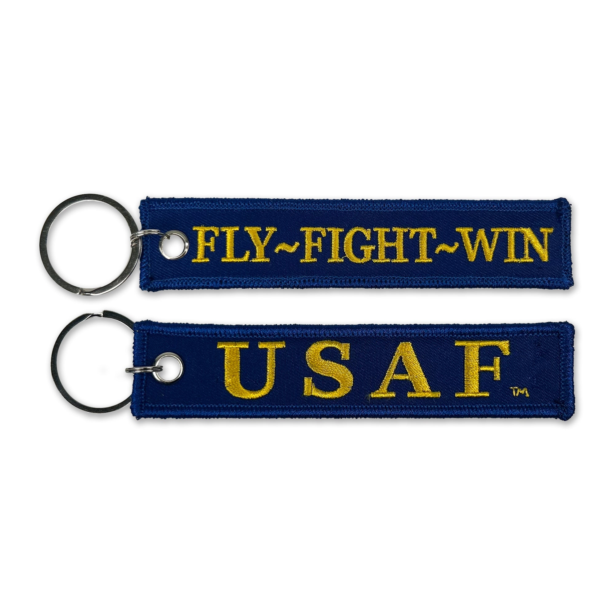 USAF Fly Fight Win Double Sided Embroidered Key Chain