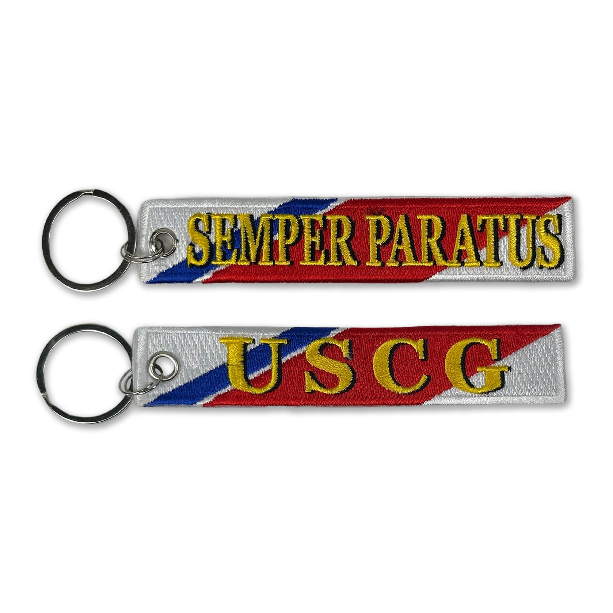 USCG Semper Paratus Double Sided Embroidered Key Chain