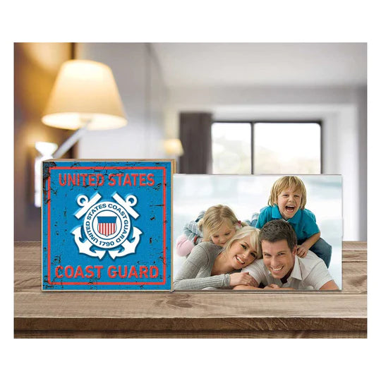 Coast Guard Faux Rusted Floating Picture Frame