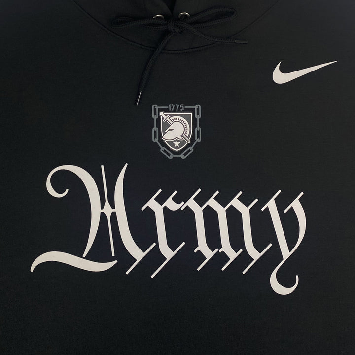 Army Nike 2025 Rivalry Script Club Fleece Hood (Black)