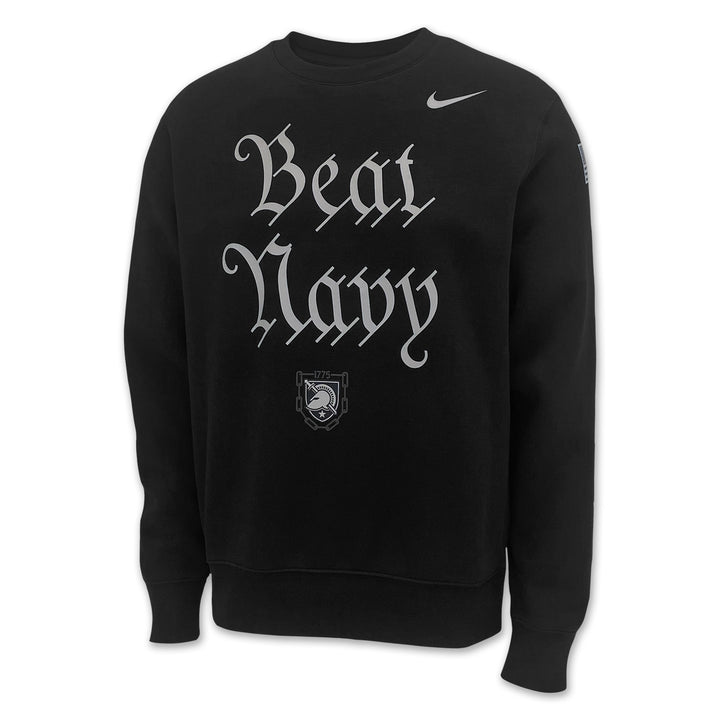 Army Nike 2025 Rivalry Beat Navy Club Fleece Crewneck (Black)