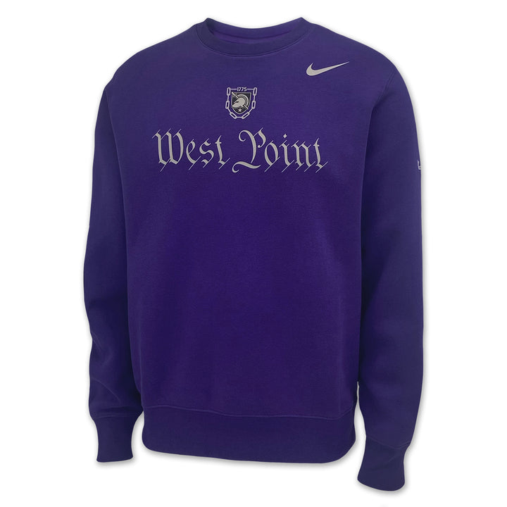Army Nike 2025 Rivalry West Point Club Fleece Crewneck (Purple)