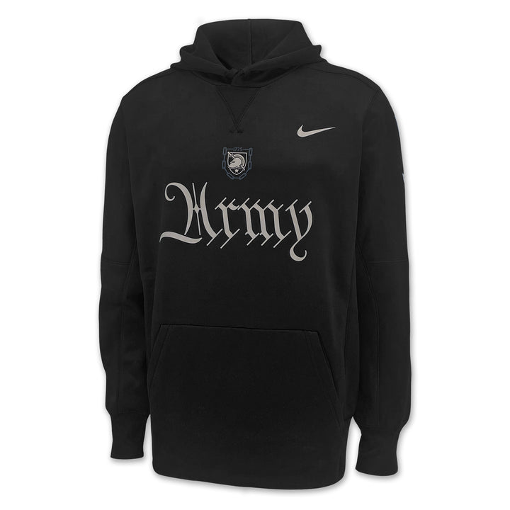 Army Nike 2025 Rivalry Script Therma Hoodie (Black)