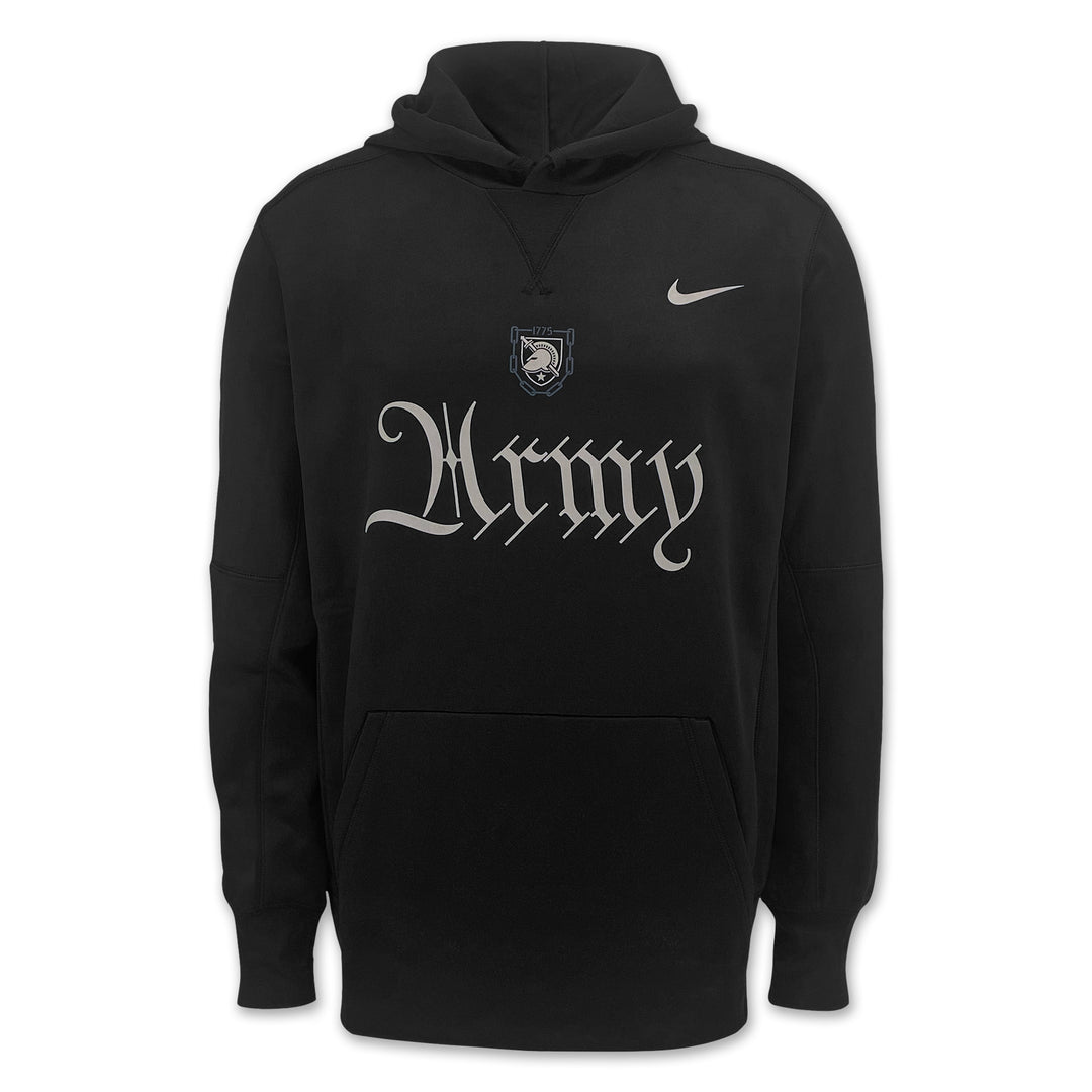 Army Nike 2025 Rivalry Script Therma Hoodie (Black)