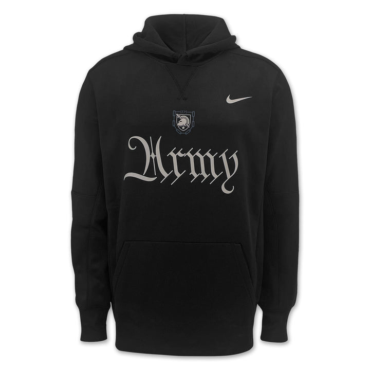 Army Nike 2025 Rivalry Script Therma Hoodie (Black)