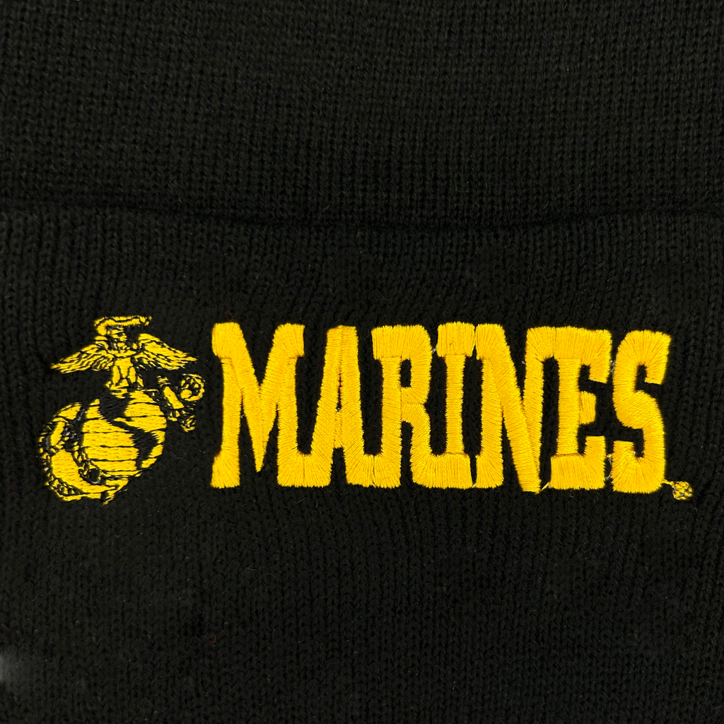 Marines EGA Emblem Cuffed Knit Beanie (Black)