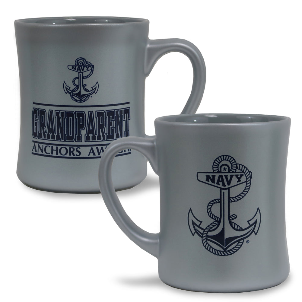 Navy Grandparent 16oz MK Matte Mug (Silver)