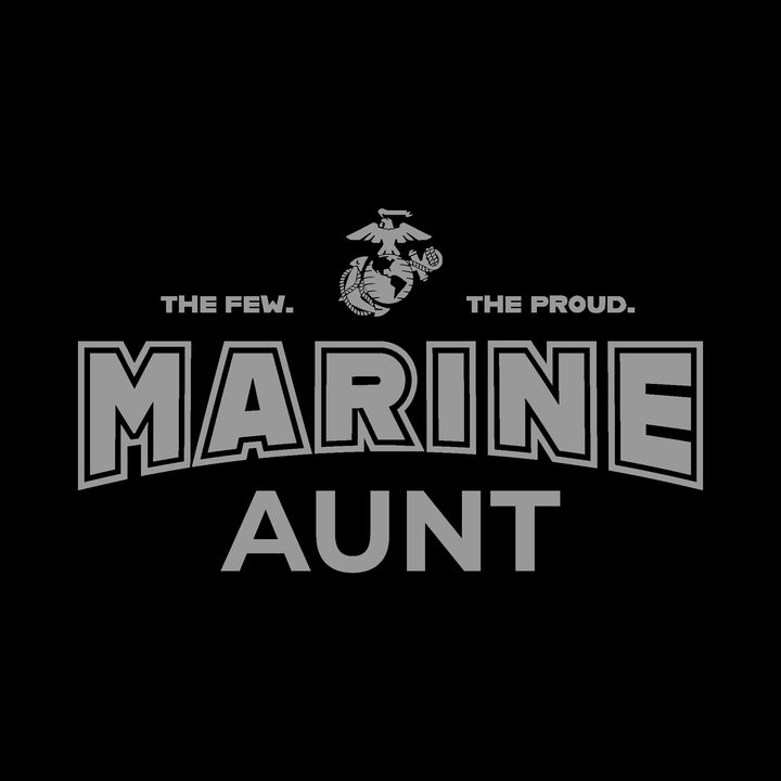 Marines Champion Aunt Ladies Crewneck (Black)