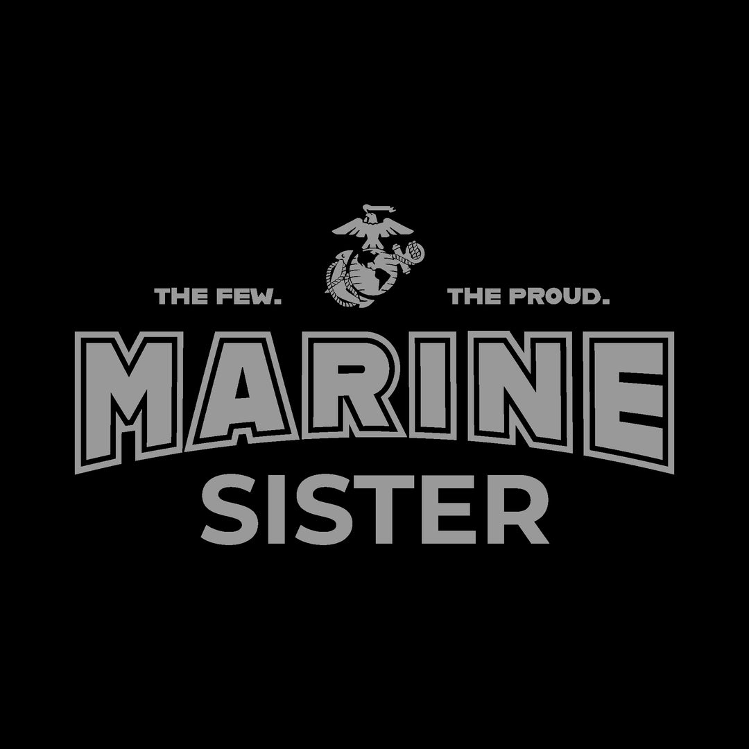 Marines Champion Sister Ladies Crewneck (Black)