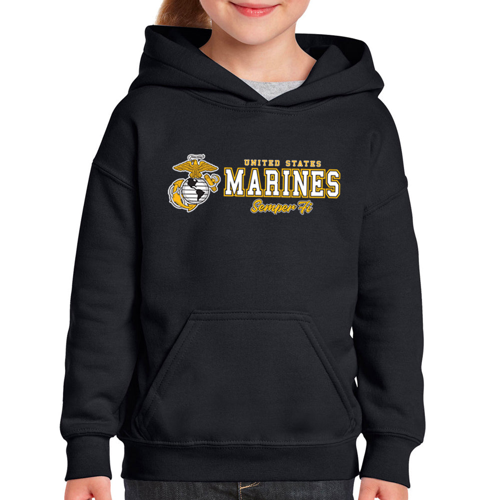 Marines Semper Fi Chest Print Youth Hood