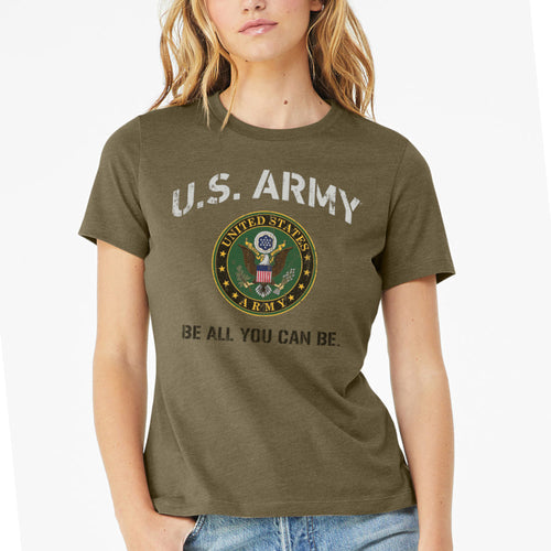 Army Ladies Vintage T-Shirt (Heather Olive)