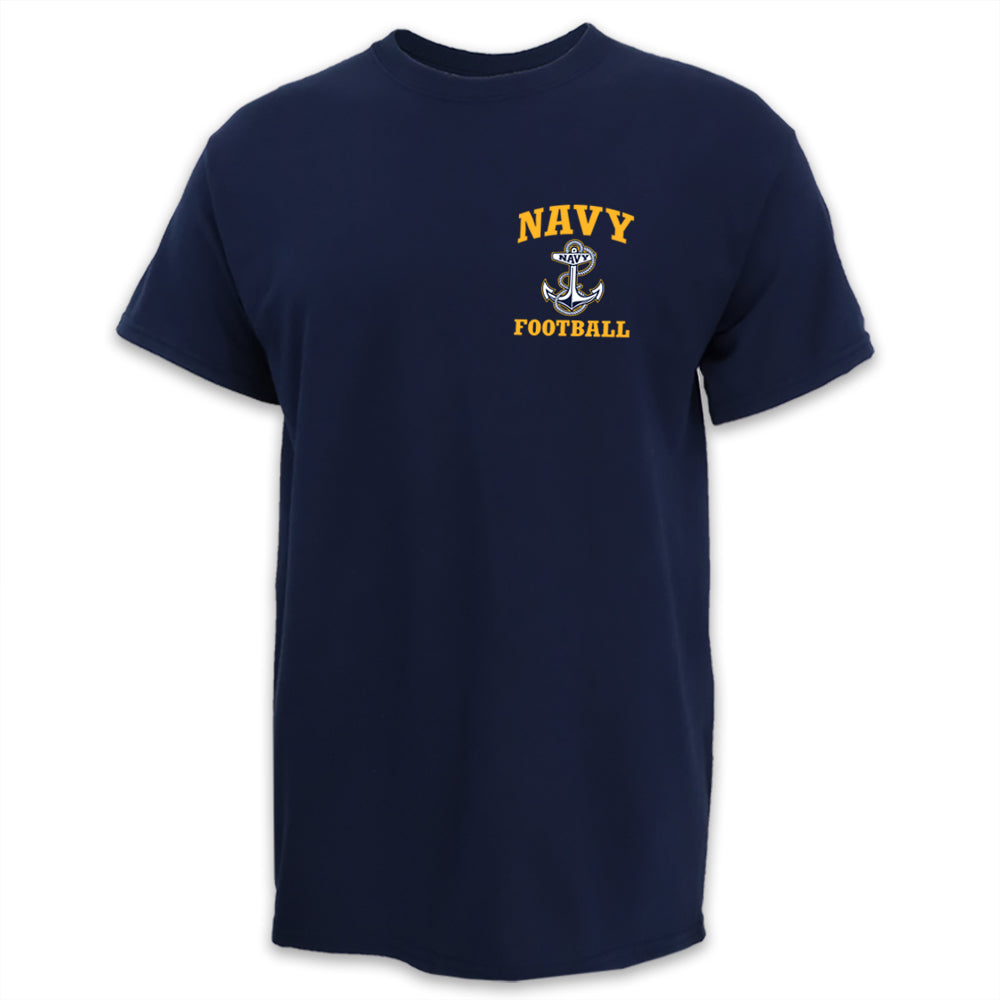 Navy Anchor Football T-Shirt