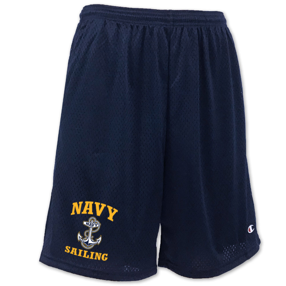Navy Anchor Sailing Mesh Short