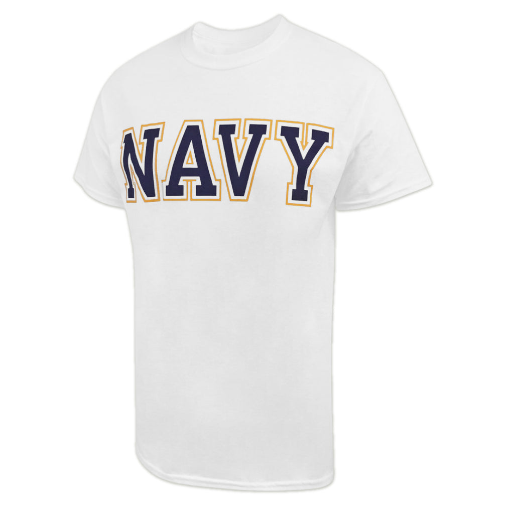 Navy Bold Core T-Shirt (White)