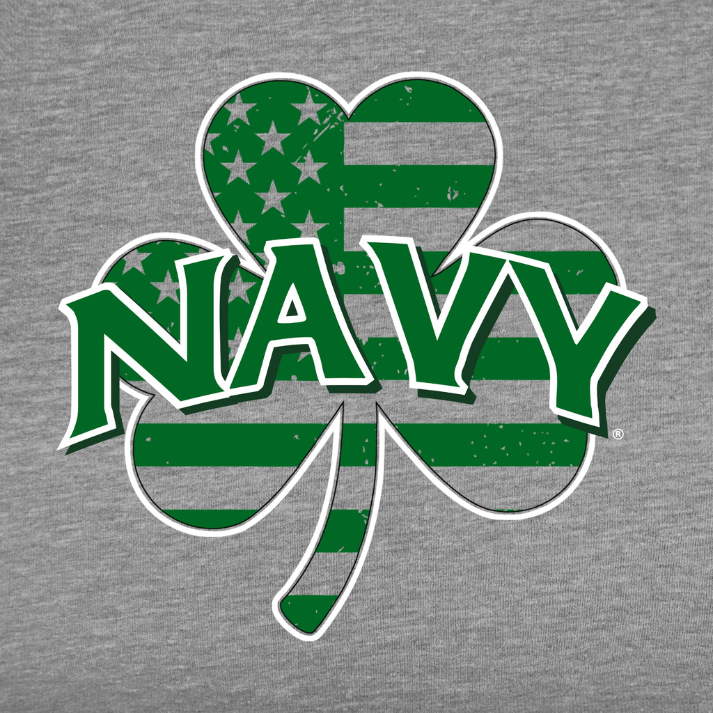 Navy Shamrock Long Sleeve T-Shirt