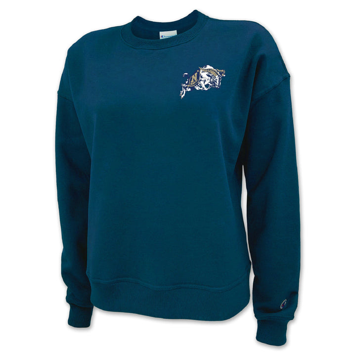 Pick Your Design USNA Ladies Crewneck Sweatshirt (Navy)