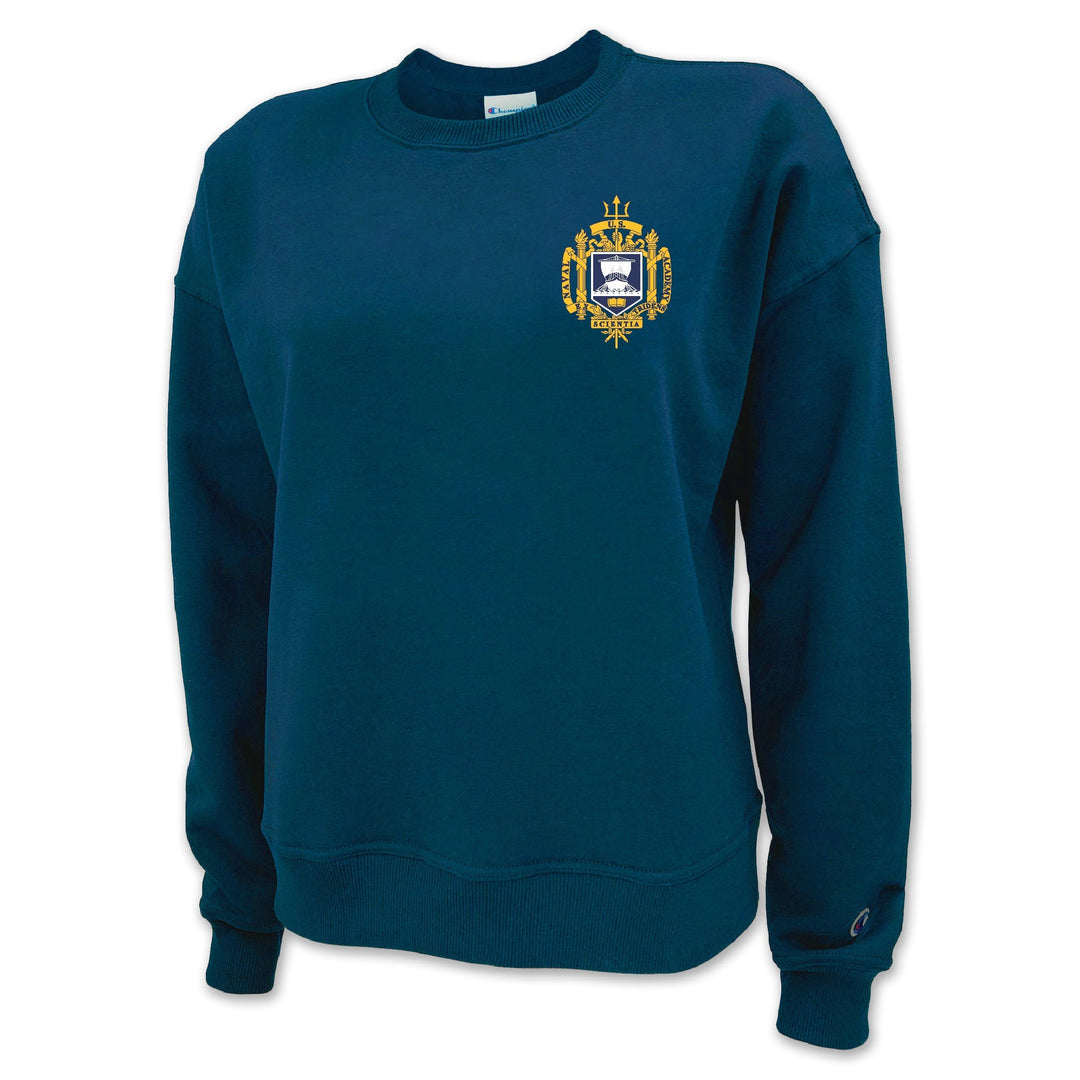 Pick Your Design USNA Ladies Crewneck Sweatshirt (Navy)