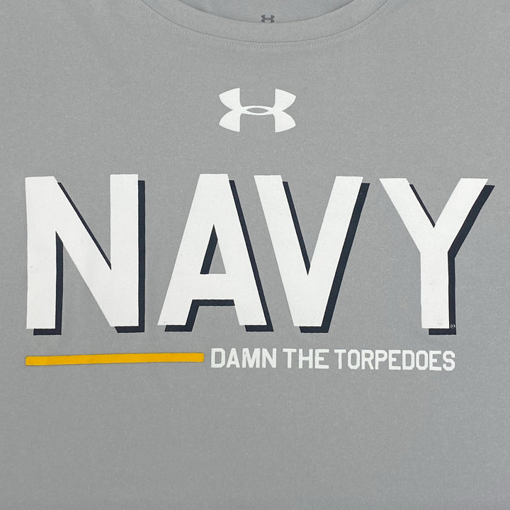 Navy Under Armour Damn the Torpedoes Ship T-Shirt (Grey)