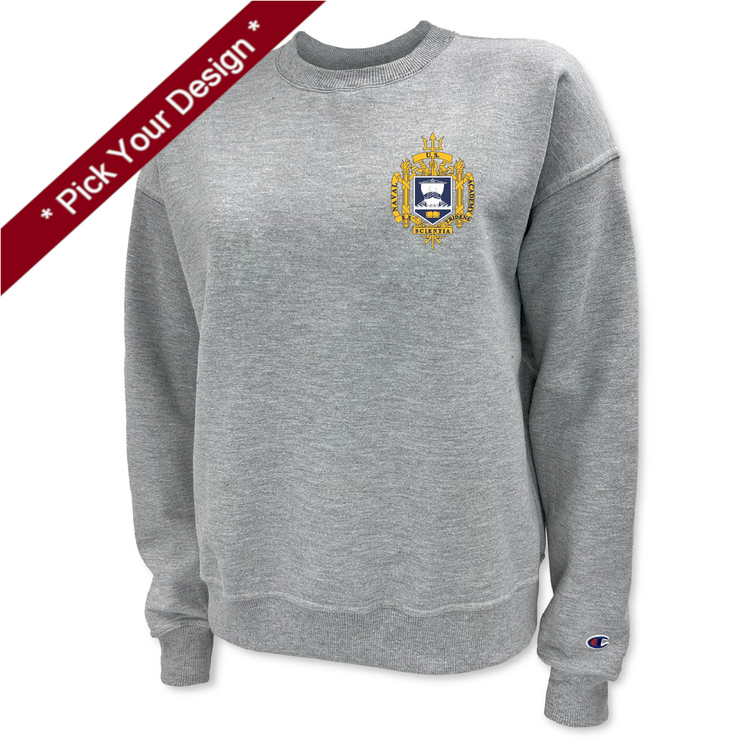Pick Your Design USNA Ladies Crewneck Sweatshirt