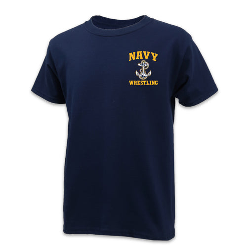 Navy Youth Anchor Wrestling T-Shirt