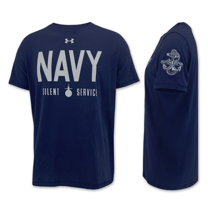Navy Under Armour Silent Service Tech T-Shirt (Navy)