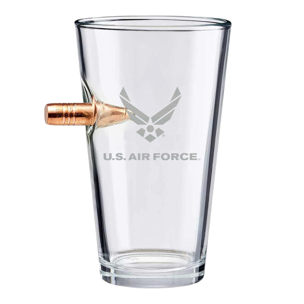 Air Force Wings 50BMG Bullet 16oz Pint Glass