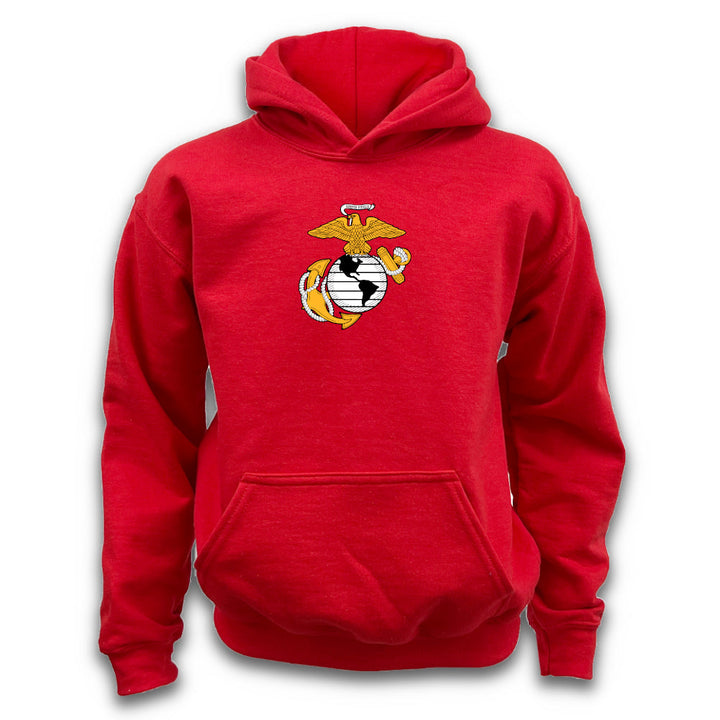 Pick Your Design Marines Youth Hooded Sweatshirt (Red)