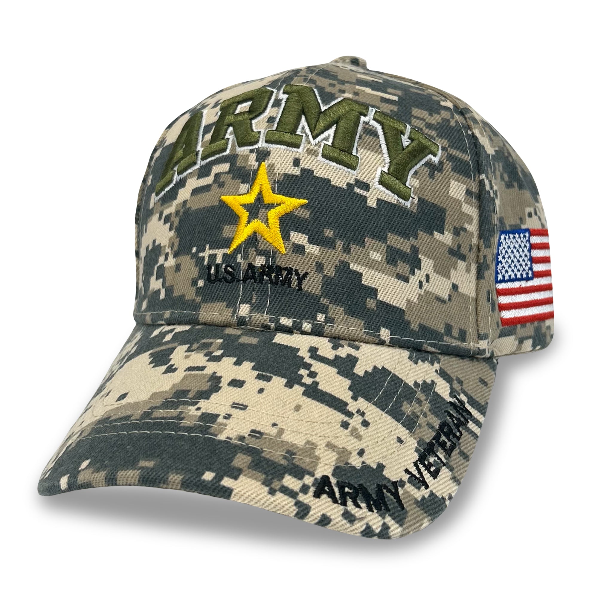 Army Star Veteran Digital Camo Hat (Camo)