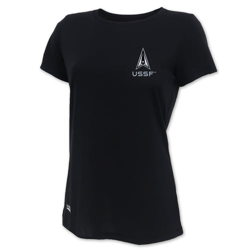 Space Force Delta Ladies Under Armour Tac Tech T-Shirt (Black)