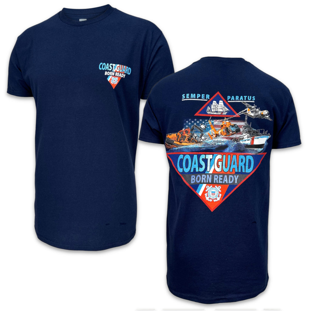 Coast Guard Born Ready T-Shirt (Navy)