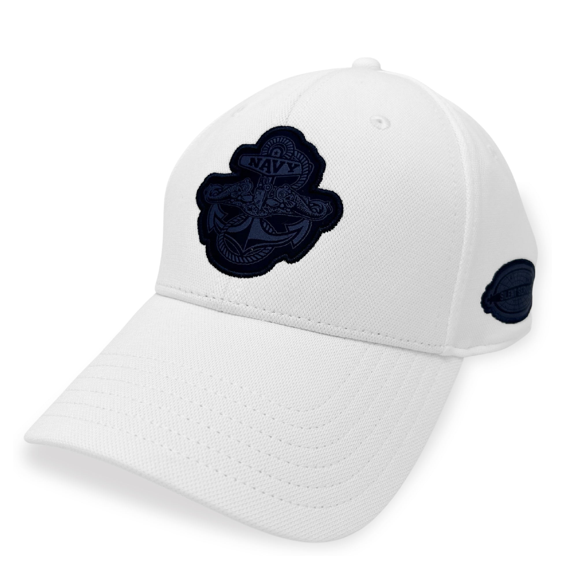 Navy Under Armour 2023 Rivalry Blitzing Adjustable Hat (White)