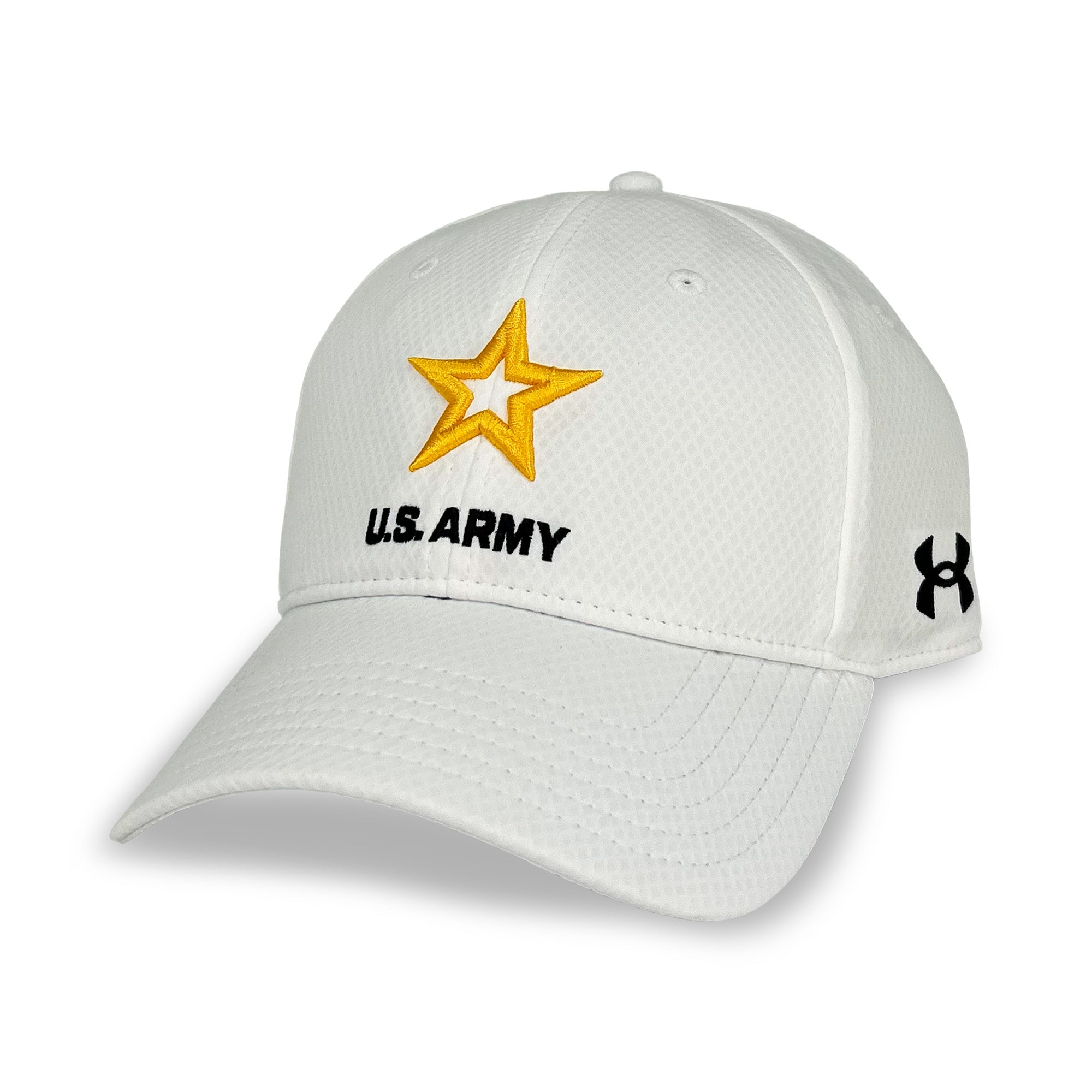 United States Army Under Armour Zone Adjustable Hat (White)