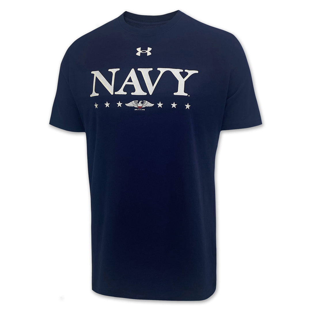 Navy Under Armour 2025 Rivalry Navy Eagle Cotton T-Shirt (Navy)