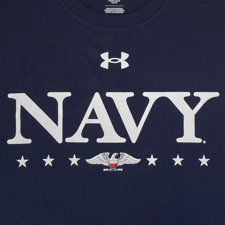 Navy Under Armour 2025 Rivalry Navy Eagle Cotton T-Shirt (Navy)
