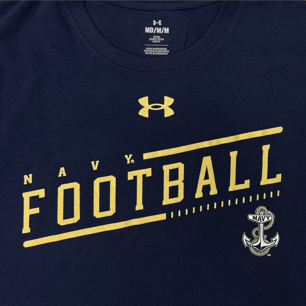 Navy Football Under Armour Sideline Performance Cotton T-Shirt (Navy)