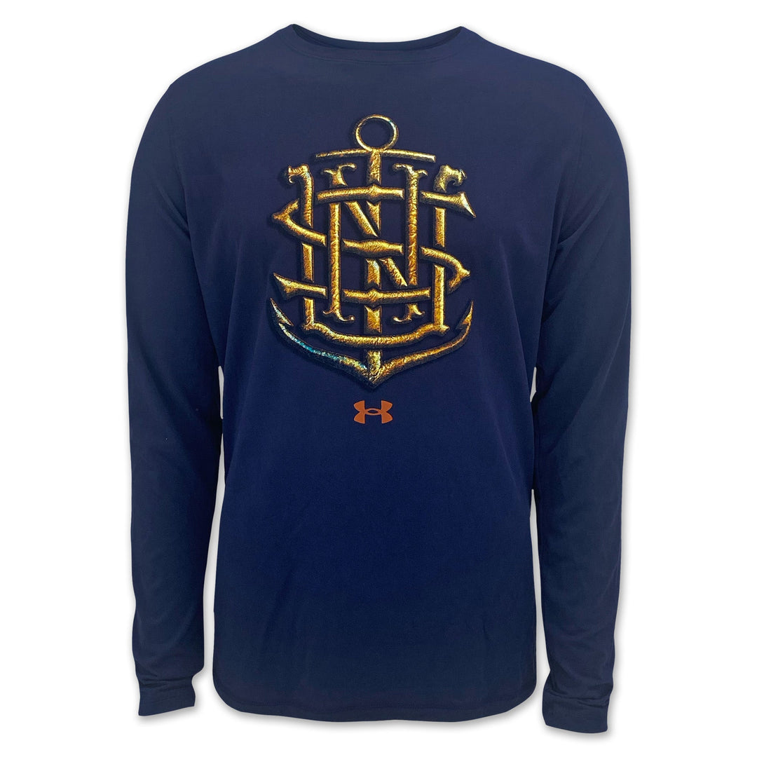 Navy Under Armour Navy Anchor Tech LS T-Shirt (Navy)