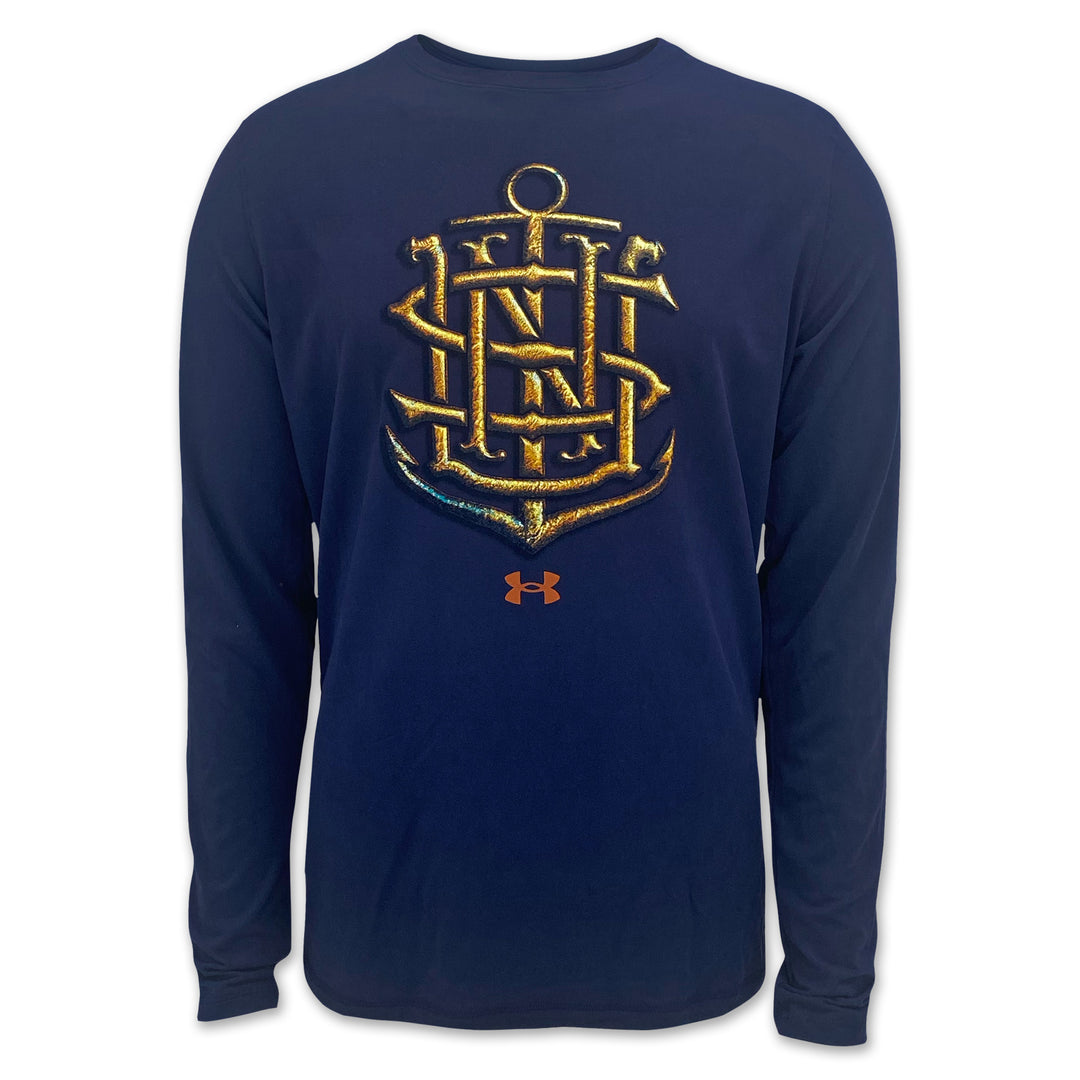 Navy Under Armour 2025 Rivalry Navy Anchor Tech LS T-Shirt (Navy)