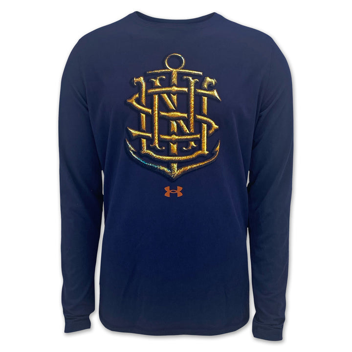 Navy Under Armour 2025 Rivalry Navy Anchor Tech LS T-Shirt (Navy)