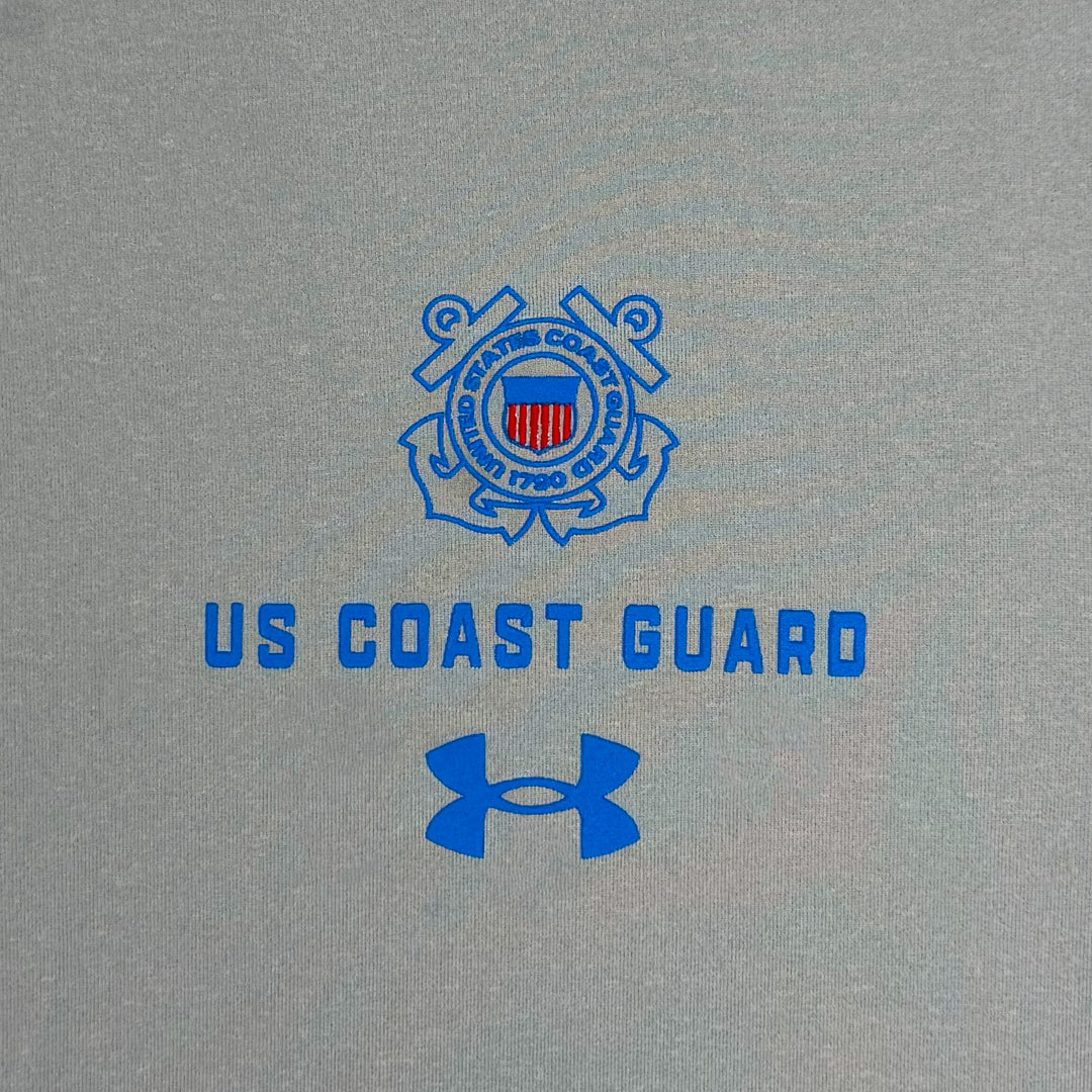 United States Coast Guard Seal Under Armour Tech Long Sleeve T-Shirt (Grey)
