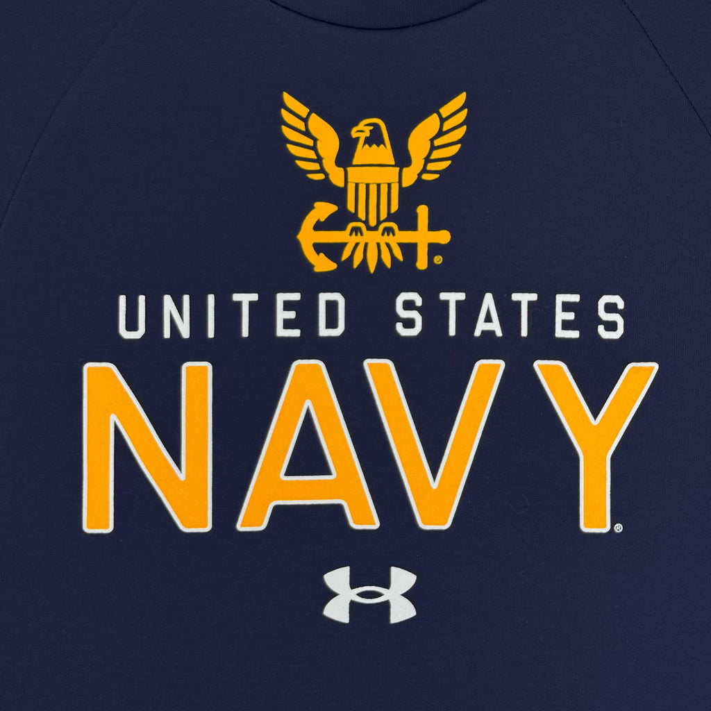 Navy Under Armour Gameday Icon Double Knit Fleece Crew (Navy)
